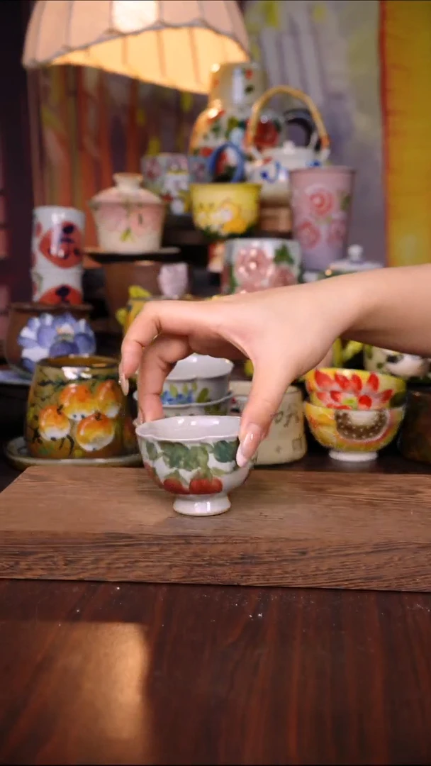 杯子陶泥垚手作 景德镇手工手绘陶瓷器物