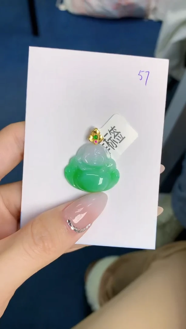 【闪购商品】翡翠颈饰18K金镶嵌 天然翡翠A货