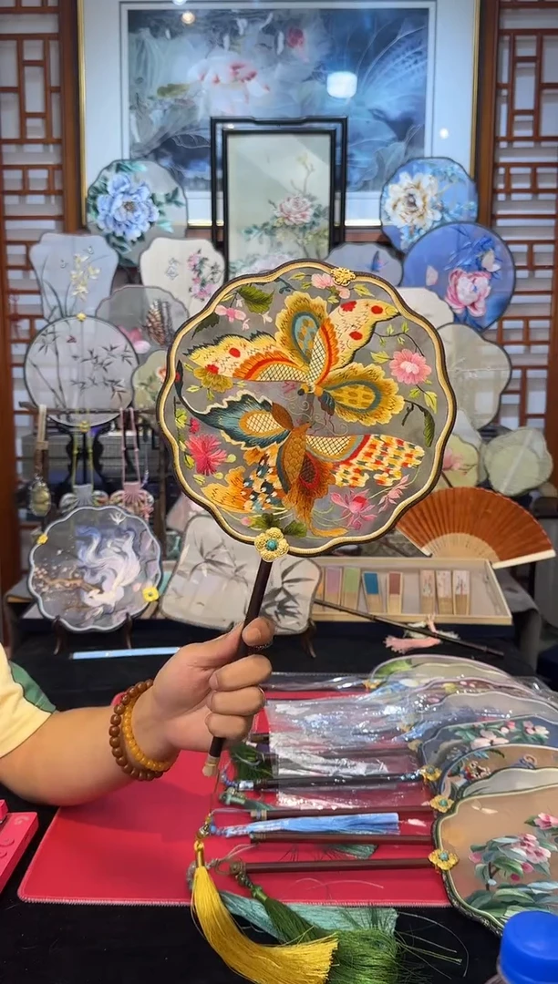 扇子纯手工苏绣团扇