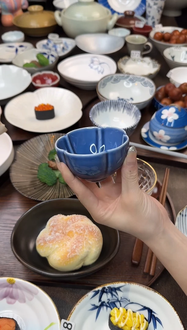 瓷070（钴蓝）蘸料碟