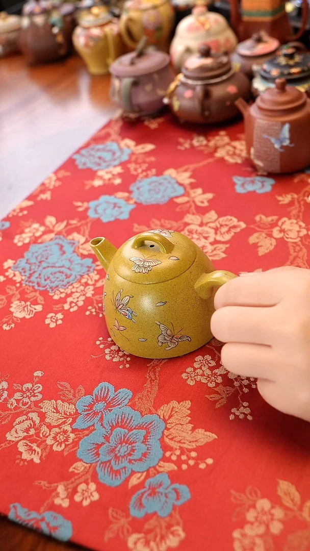茶壶紫砂梨皮黄金段秦权