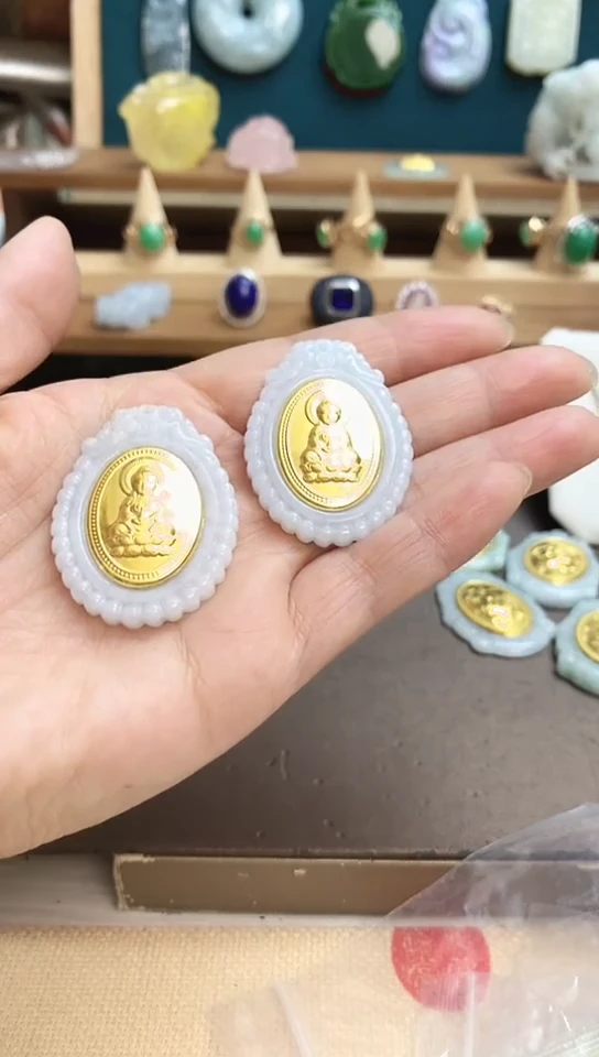 颈饰未镶嵌翡翠翡翠观音发一件