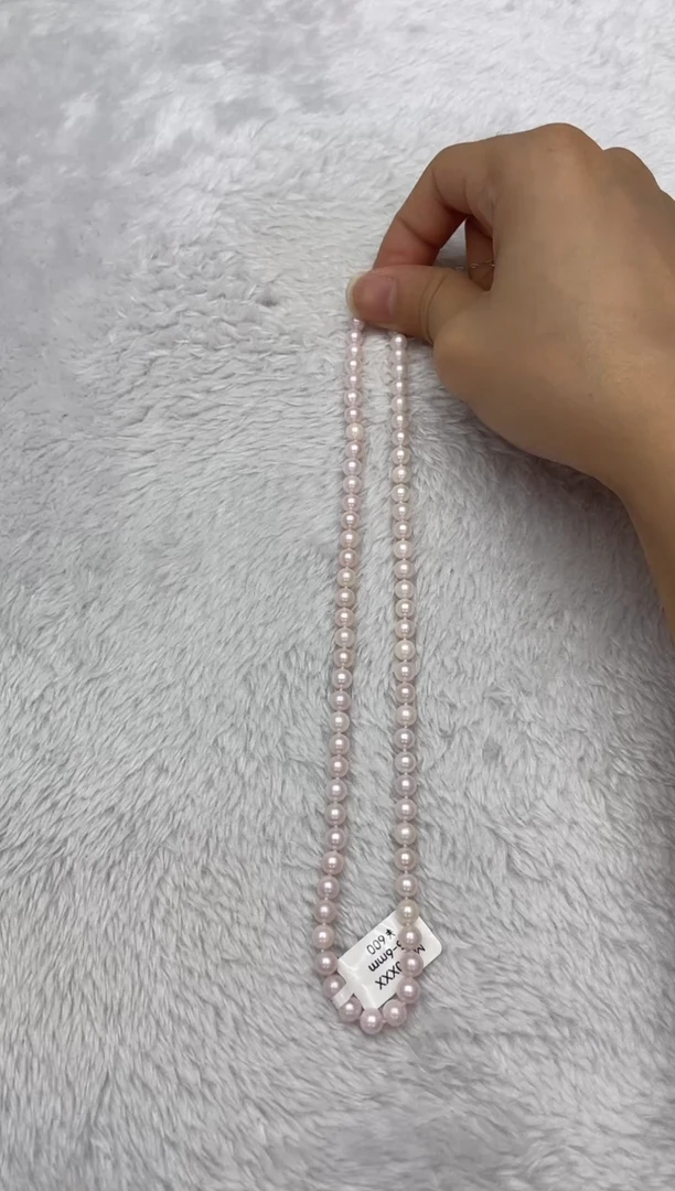海水珍珠银S925镶嵌项链AK5.5-6mm
