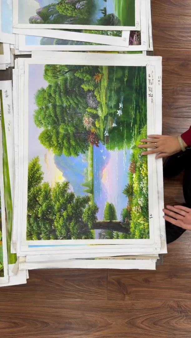 油画【34号】朝鲜原创纯手绘孤品油画