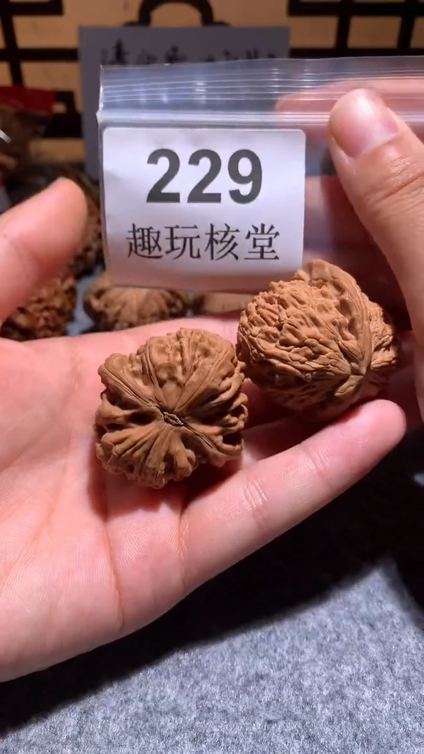 把件文玩核桃【趣玩核堂】 229号，38左右白狮子