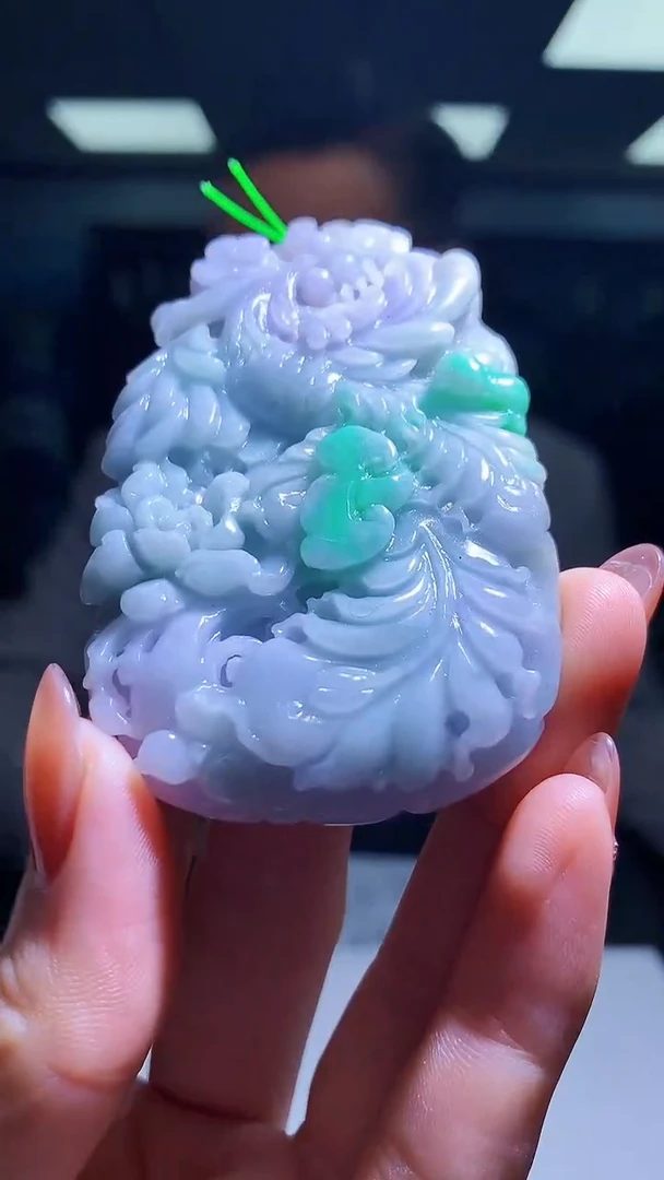 【闪购商品】定制翡翠未镶嵌1023hm-毛货挂件40