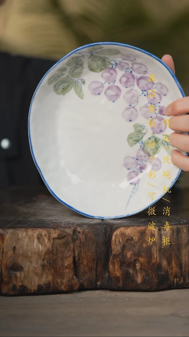 碗景德镇高温釉下彩可微波烤箱洗碗机