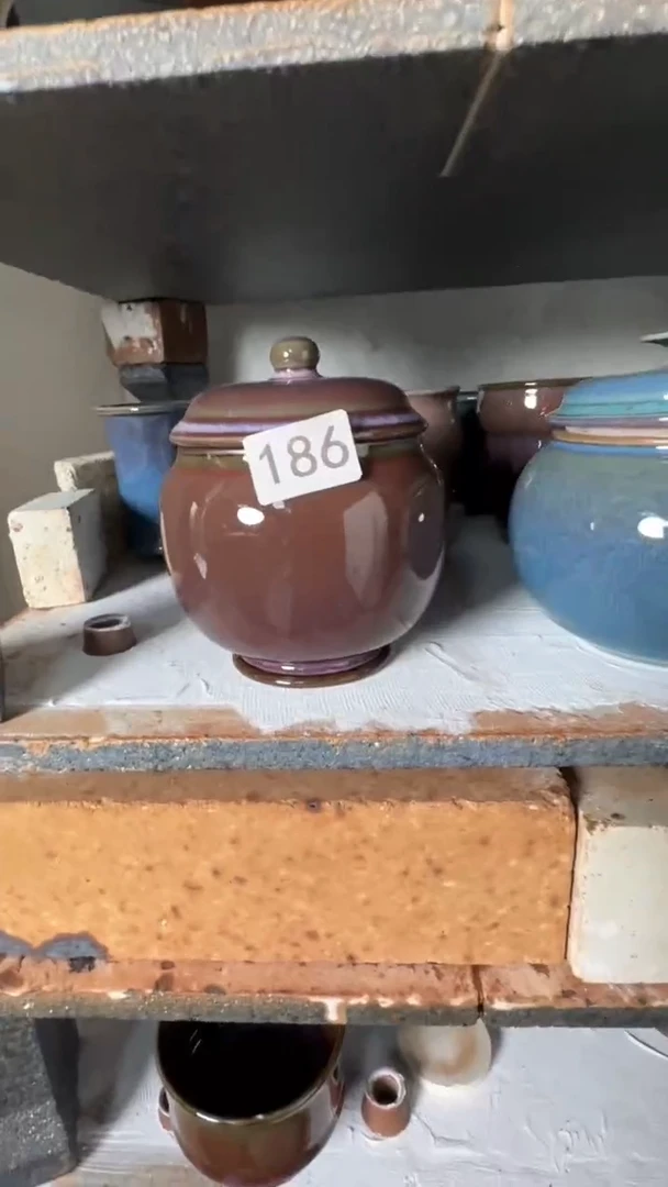 186 全品 蘭山窑手作器物 茶叶罐