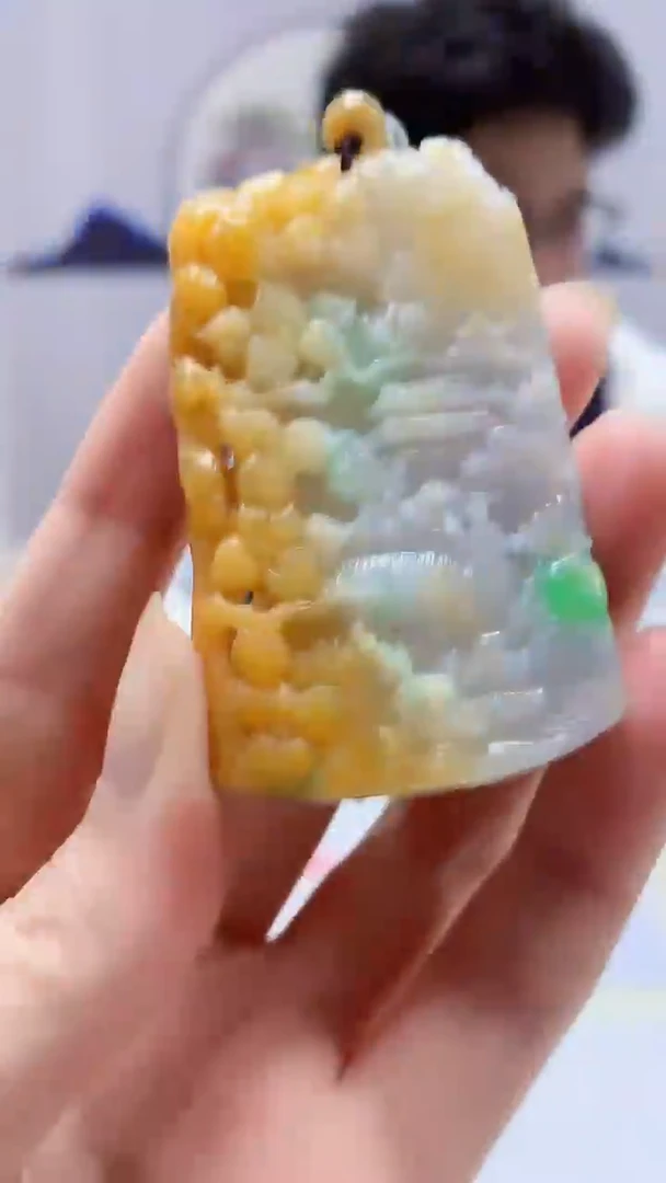 【闪购商品】定制翡翠未镶嵌4688zm-毛货挂件157