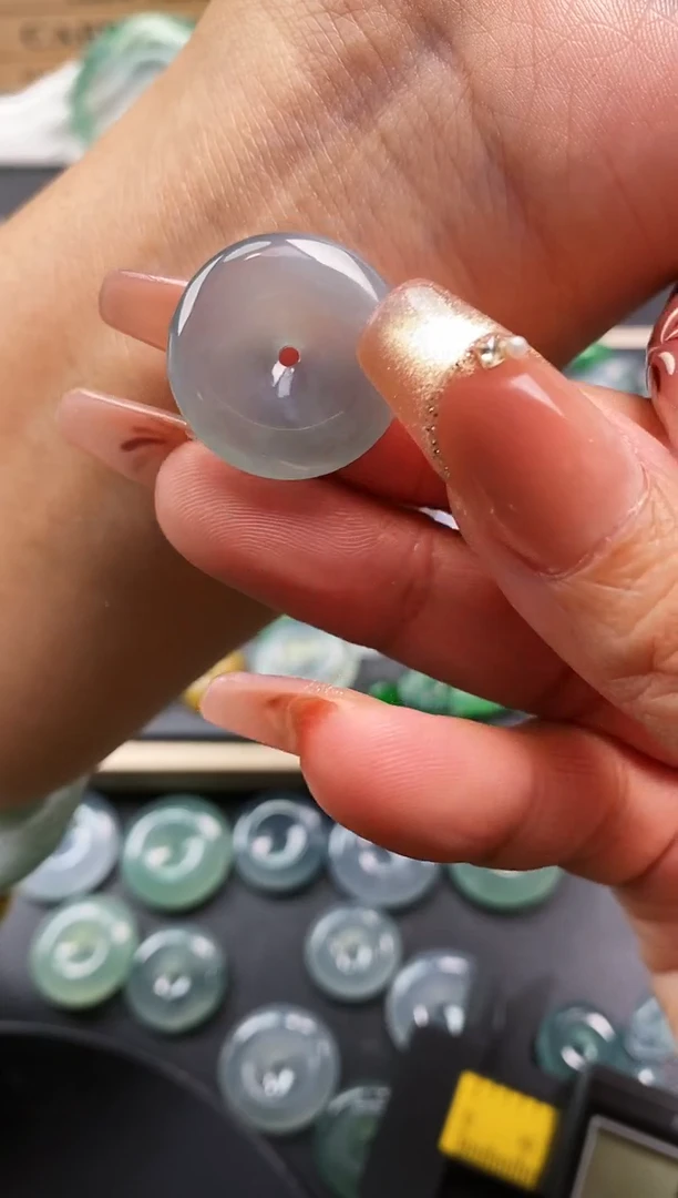 裸石翡翠茅***天平安扣 569 定向 茅台的一天