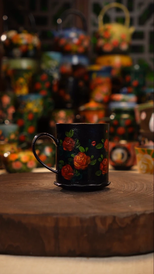 紫砂油画釉下彩手绘