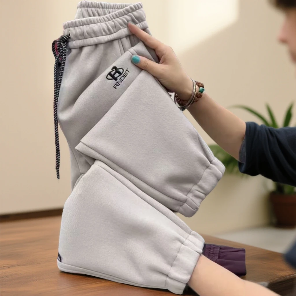 秋冬百搭时尚新款潮流显瘦休闲卫裤运动裤洋气加厚高腰束脚哈伦裤