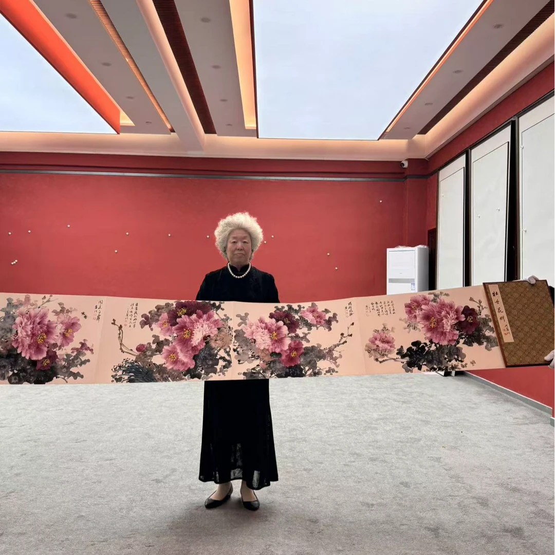 牡丹册页 沈丽洲老师作品