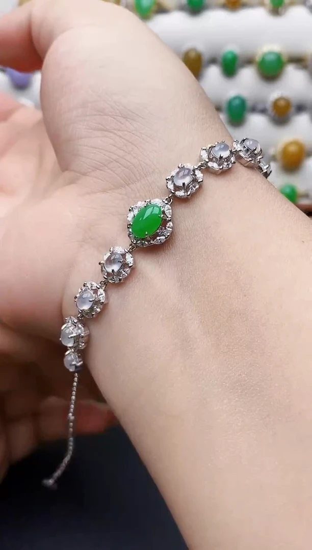 银S925镶嵌戒指翡翠2218