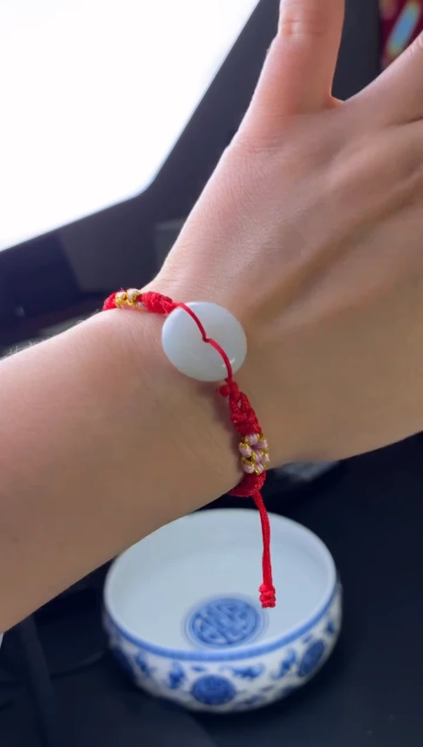 未镶嵌手绳翡翠缅甸天然翡翠平安扣手绳 多样性发一