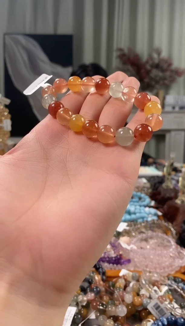 未镶嵌手链水晶彩兔毛