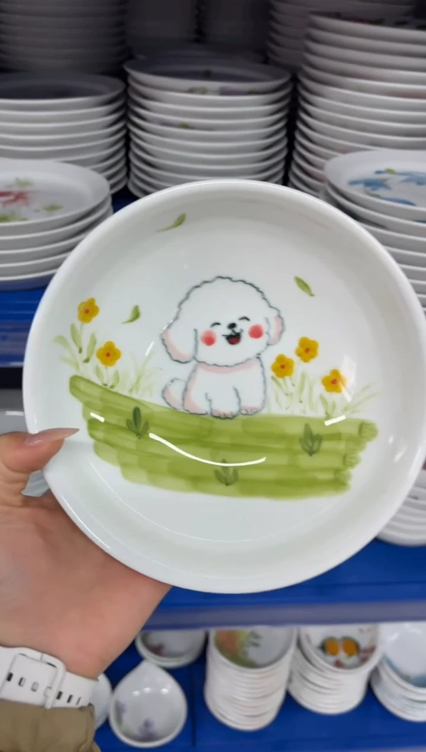 瓷片景德镇高温陶瓷食品级手绘釉中彩-大胖碗