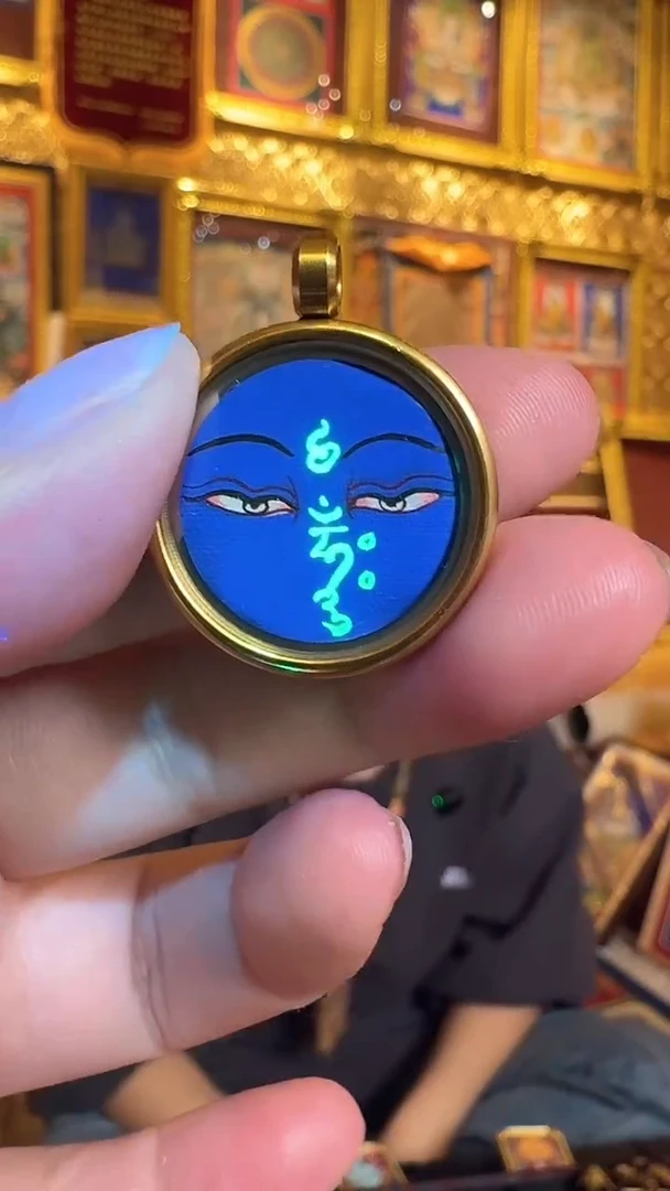 吊坠药神热贡纯手绘唐卡