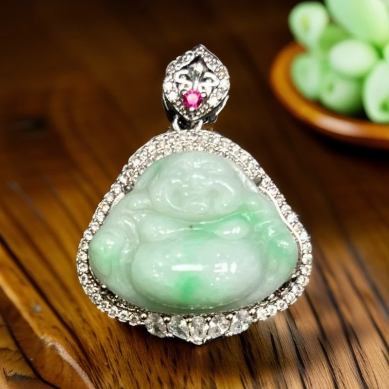 缅甸A货翡翠吊坠7