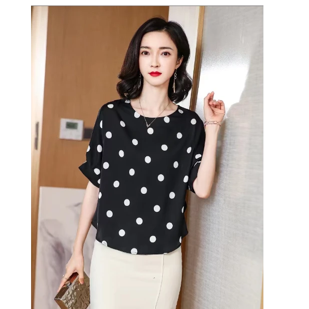 婷婷专享新款上新夏季新款圆点印花衬衫A6616