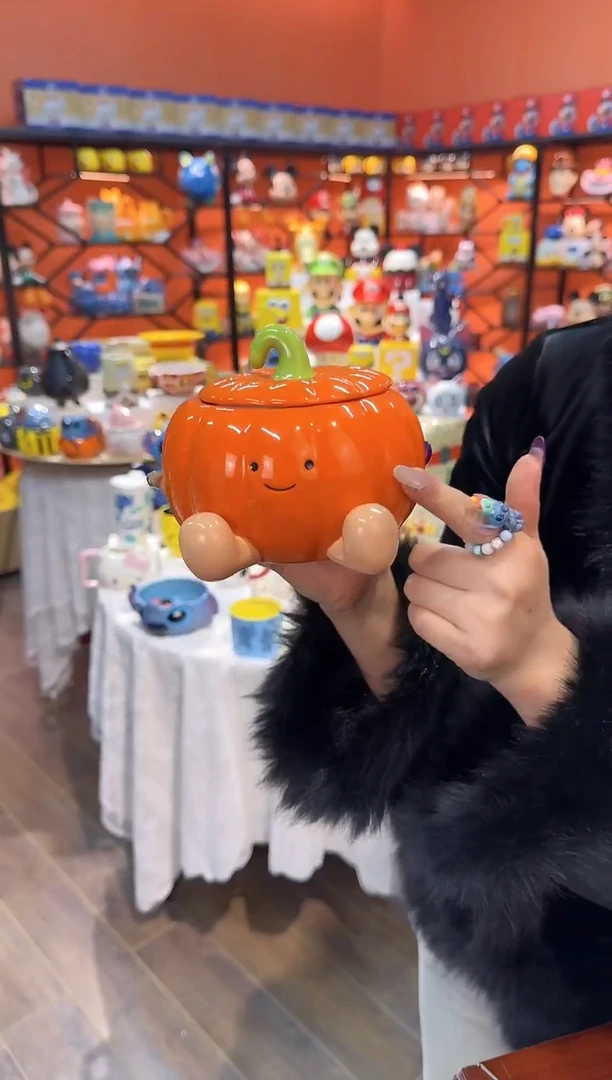 瓷片@@南瓜陶瓷笑脸炖盅