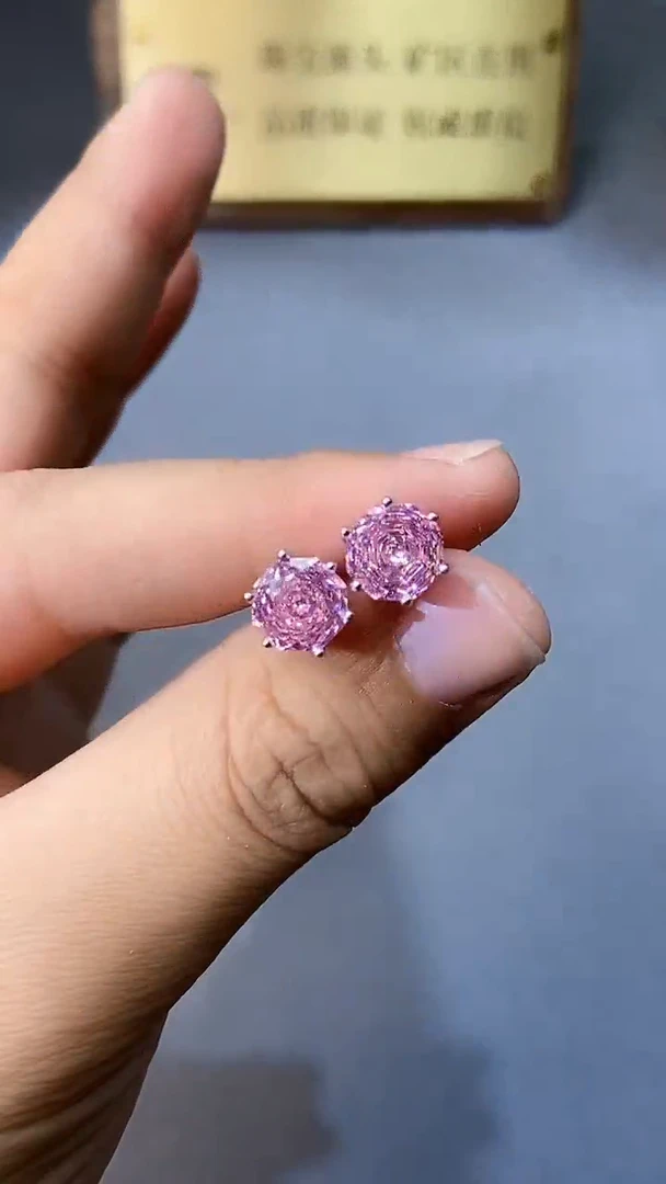 【闪购商品】水晶耳饰银S925镶嵌34444