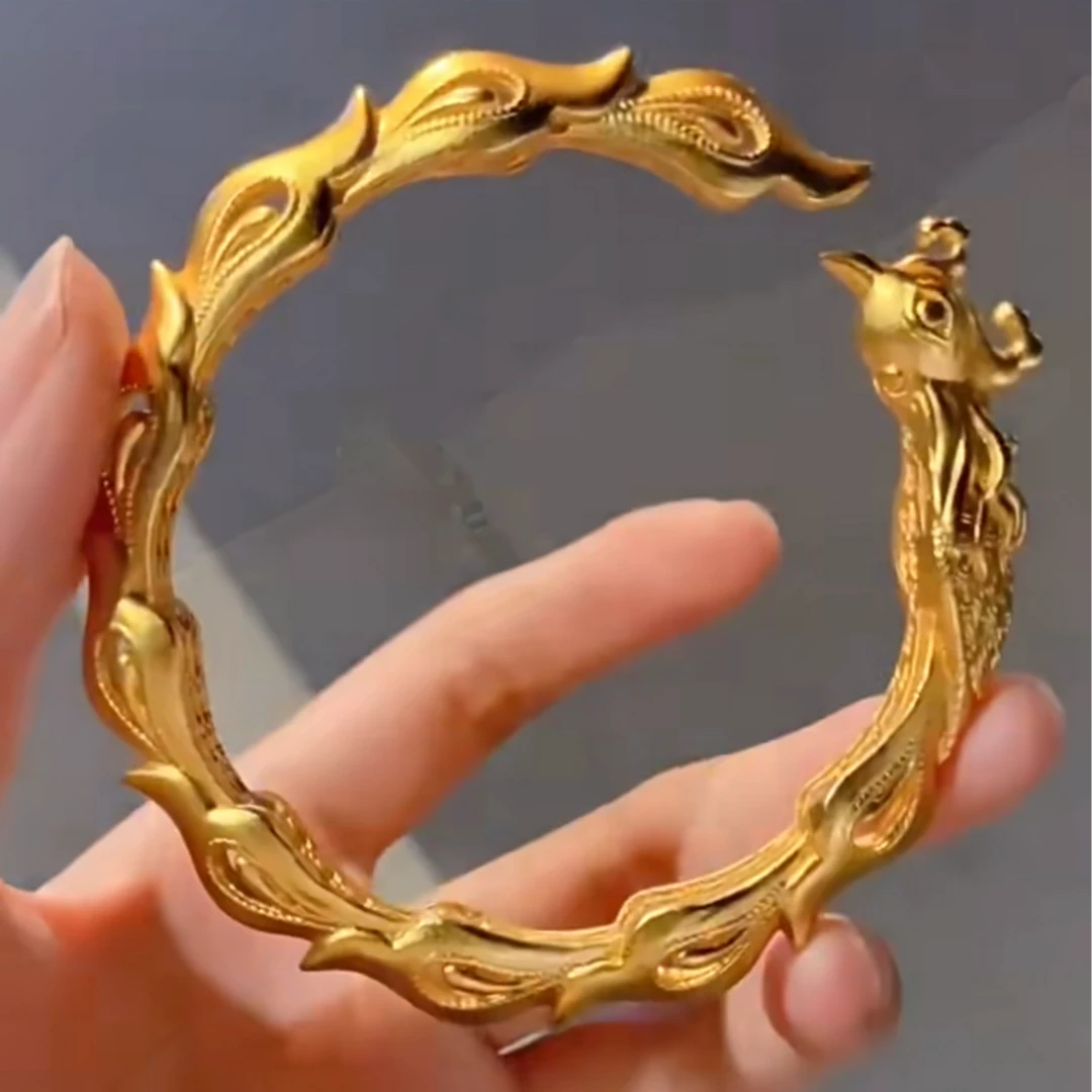 手镯 金阿福 轻奢百搭饰品 GC3573062 百鸟朝凤手镯