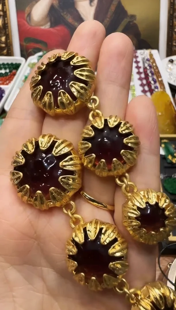 无非金属复古耳钉
