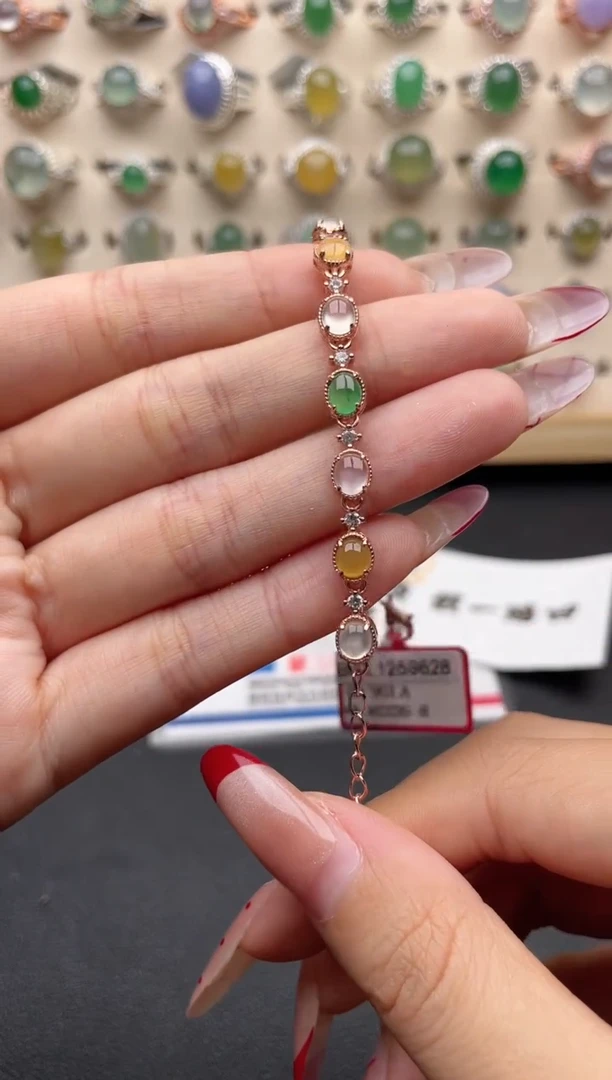 【闪购商品】翡翠戒指银S925镶嵌一物一证一礼盒1