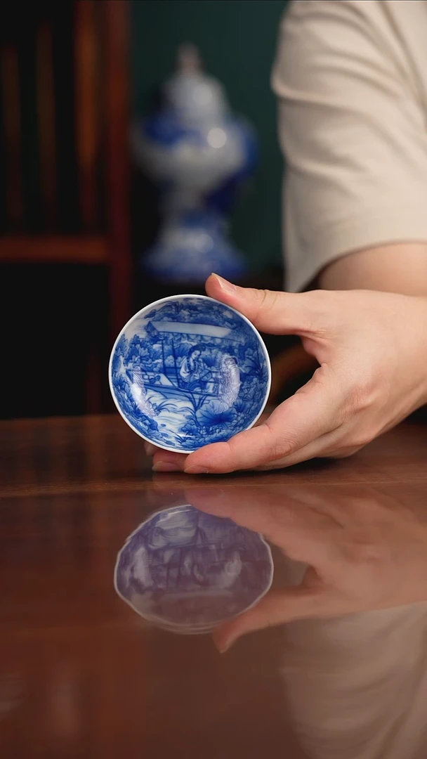 晓竹窑 采莲图主人杯