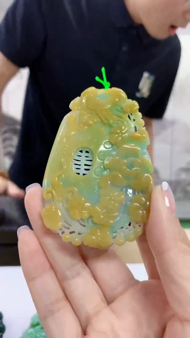 定制翡翠未镶嵌1102jj-毛货挂件16