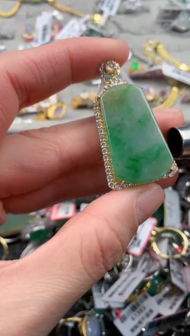 银S925镶嵌戒指翡翠4                   8