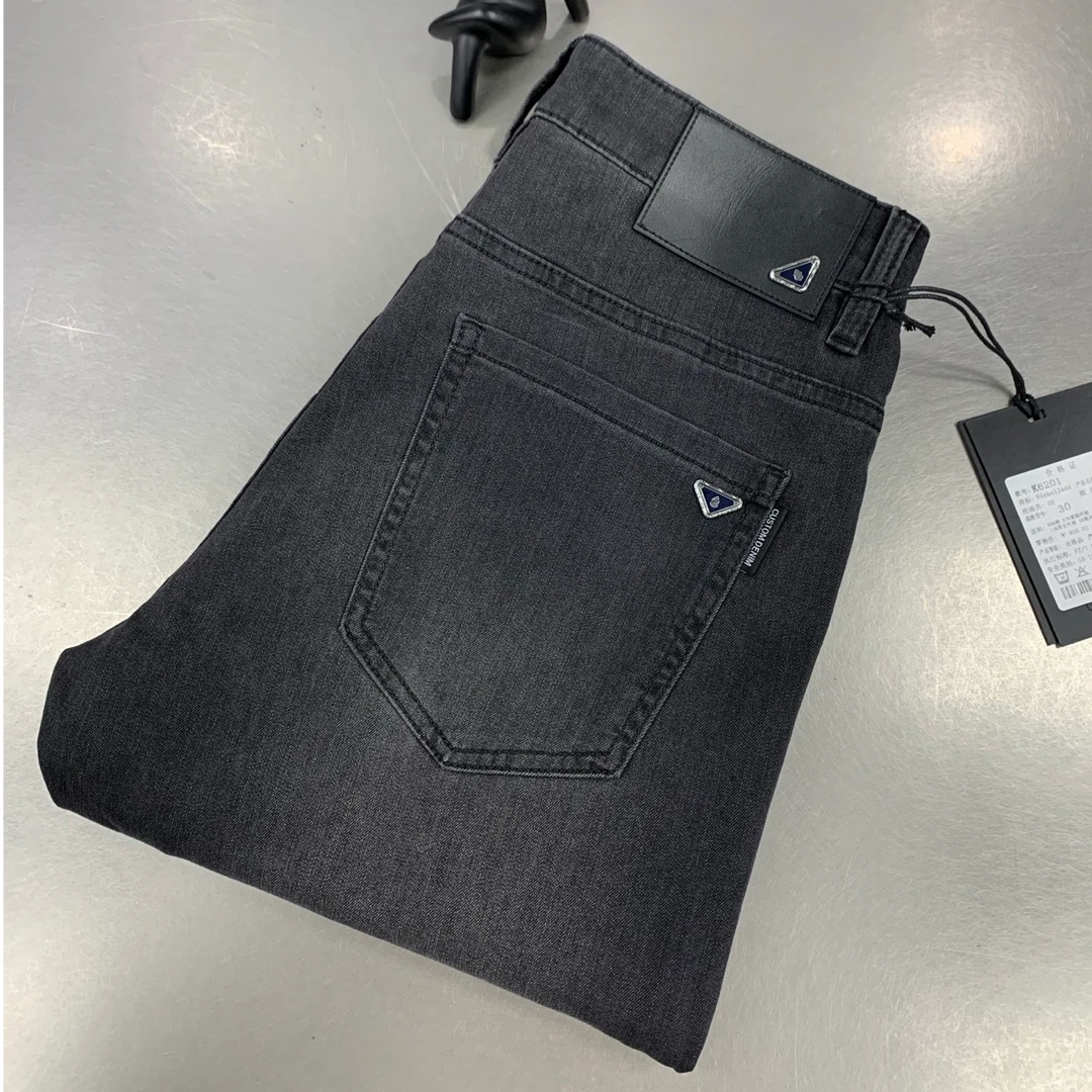 【帝九龙】2025春夏新款时尚潮流百搭男士休闲牛仔裤862018