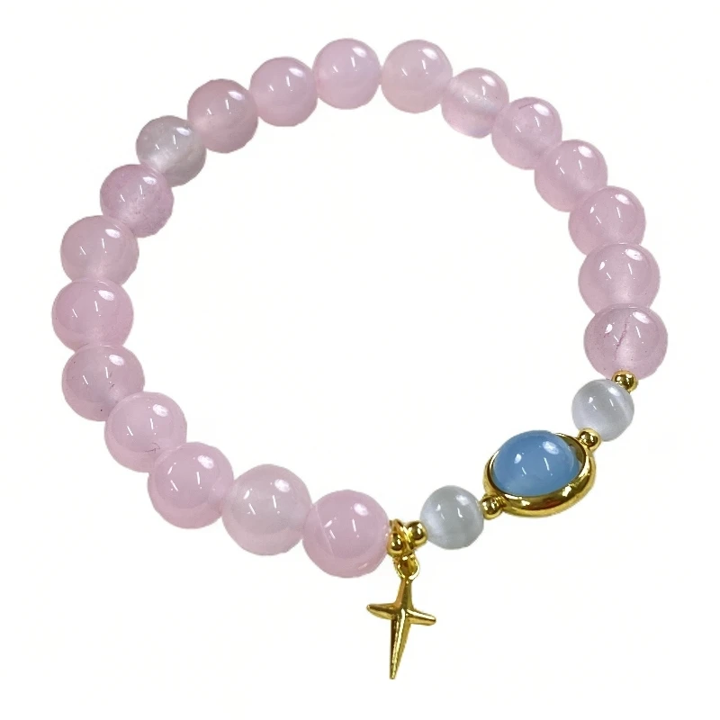 Legacy1609设计师款8mm粉水晶单圈简约多样性发其一不带礼盒