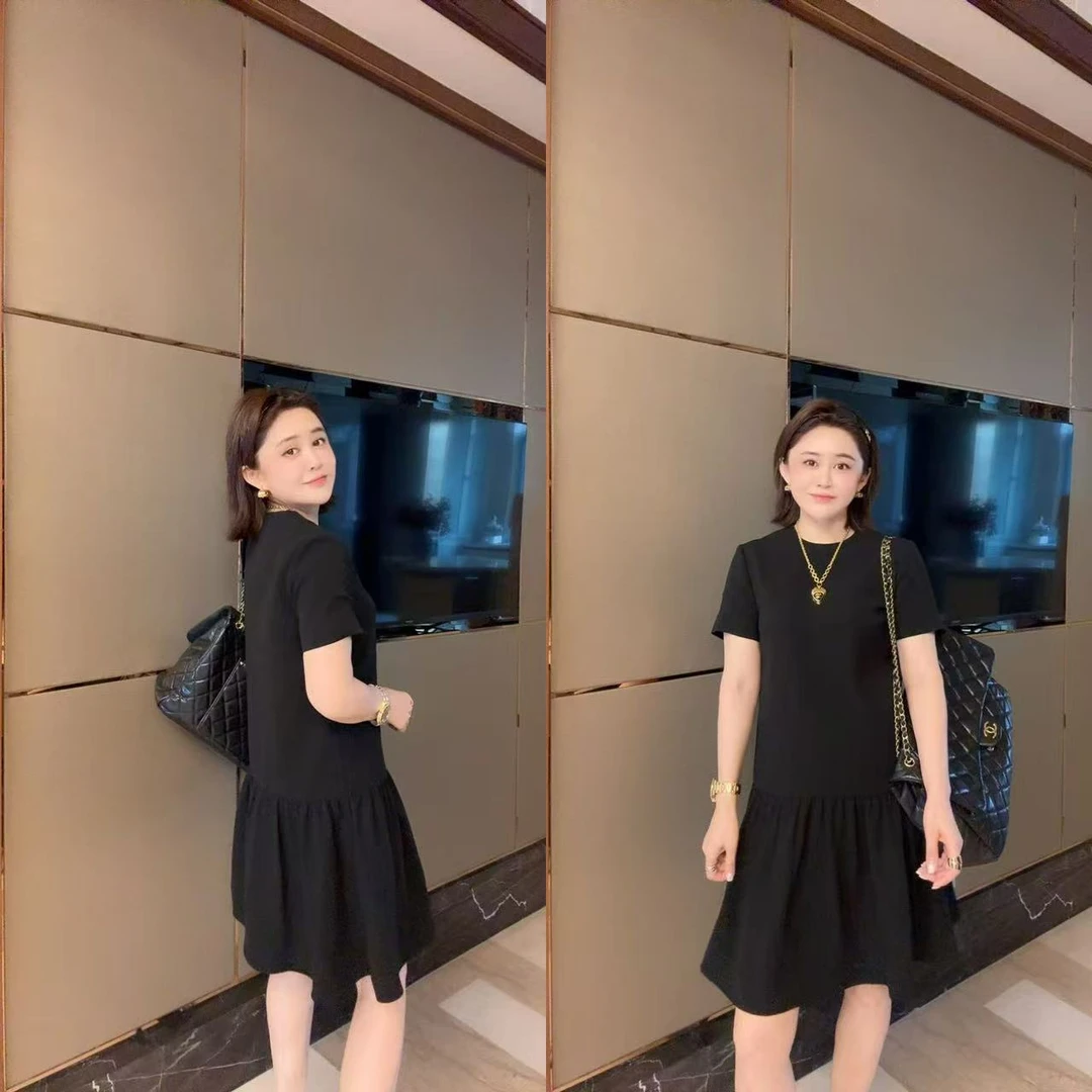 【连衣裙】百褶a版小黑裙87253586