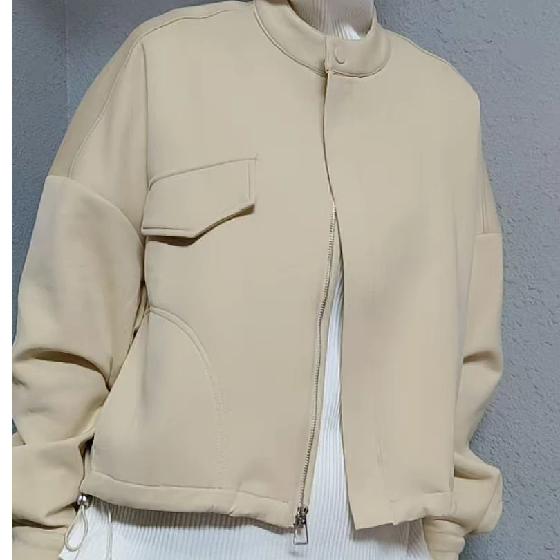 春季潮流立领百搭慵懒风短外套