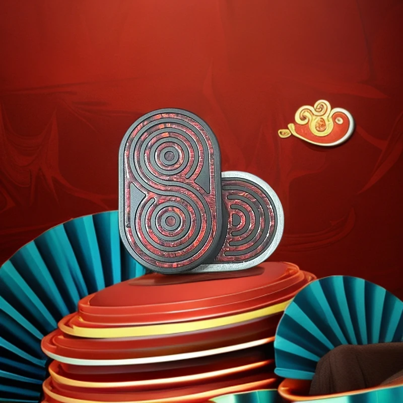 【血浮屠】交个朋友 旋转直推金属律动叮叮EDC解压玩具