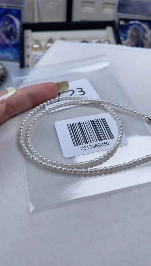 淡水珍珠银S925镶嵌项链V23