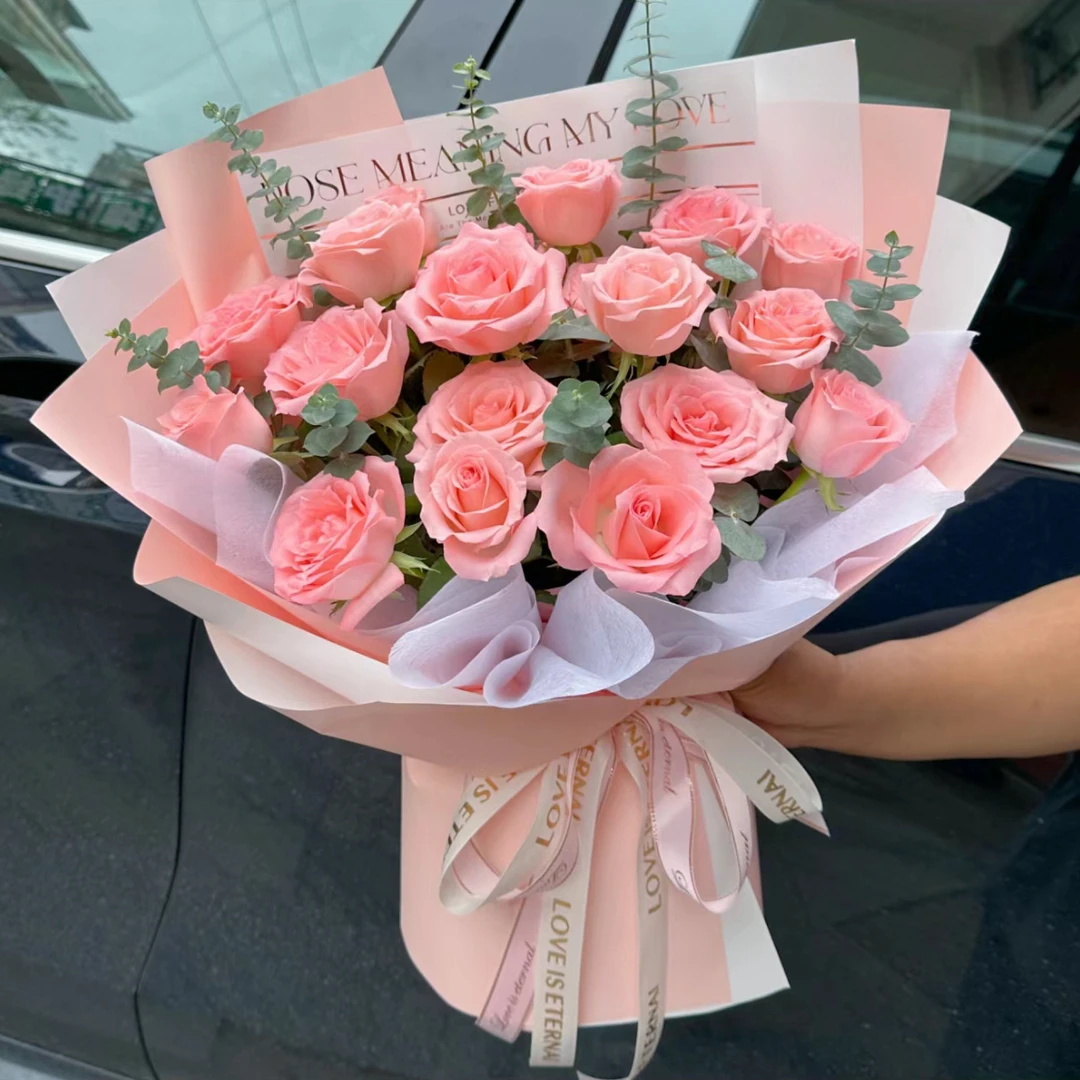 【柔情】16朵粉玫瑰送长辈送女友送朋友表达爱意美好祝福鲜花小时达同城配送