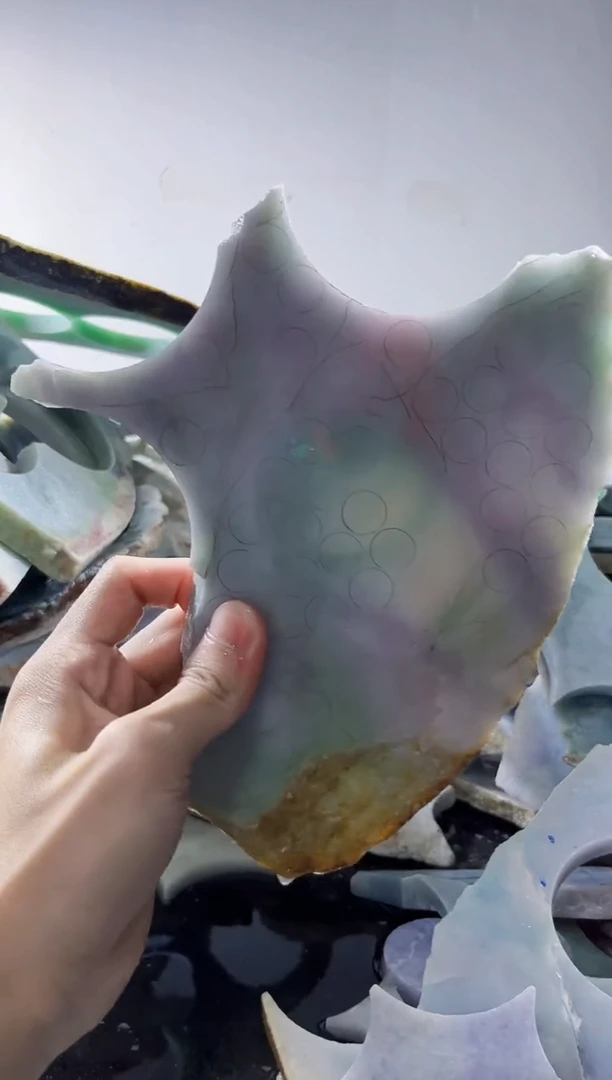 裸石翡翠缅甸翡翠A货文227