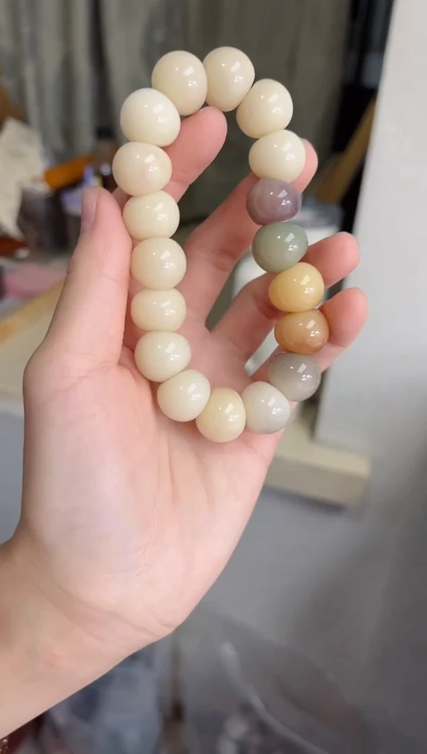 菩提根/象牙果手串a06紫美人·玉化蒜瓣大肠15手串