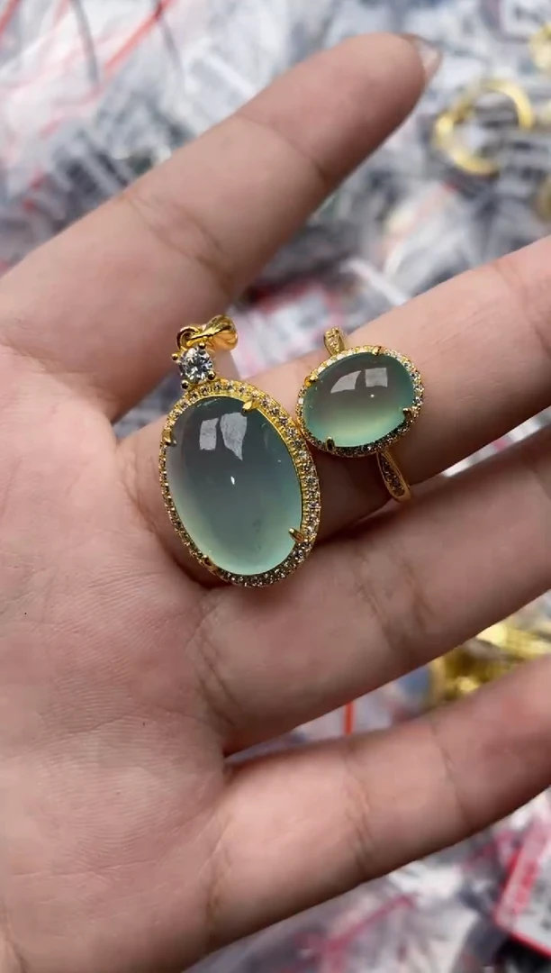 【闪购商品】翡翠戒指银S925镶嵌111111---1