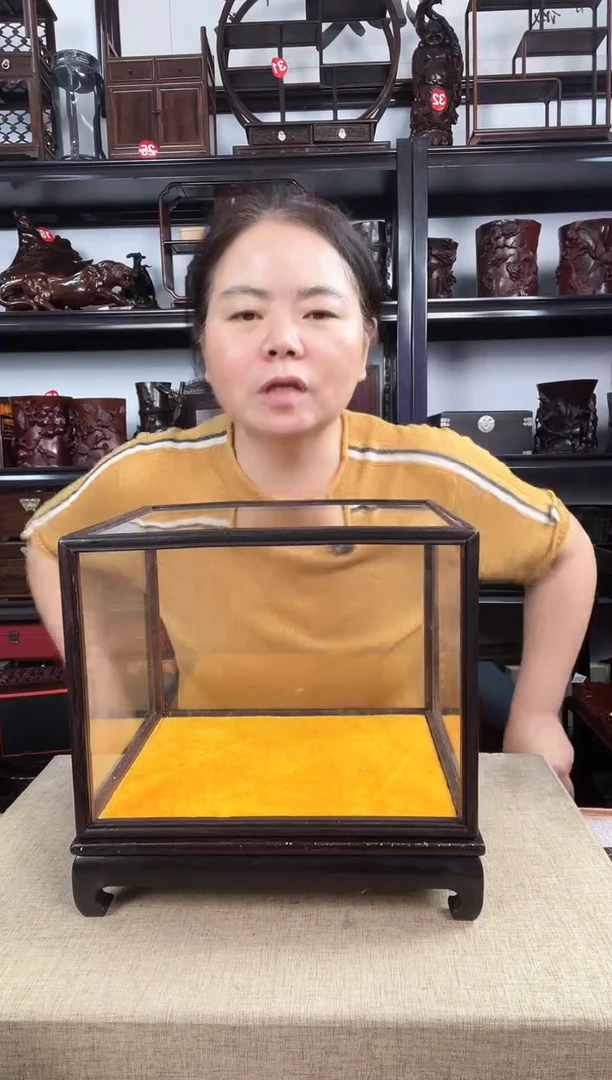 木三号玻璃罩老李红木工艺品