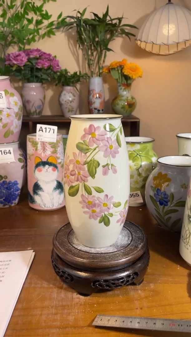 景德镇陶瓷花瓶手绘  花瓶    无孔