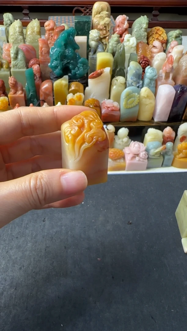 寿山石印石A****I编号编号包刻4字0326