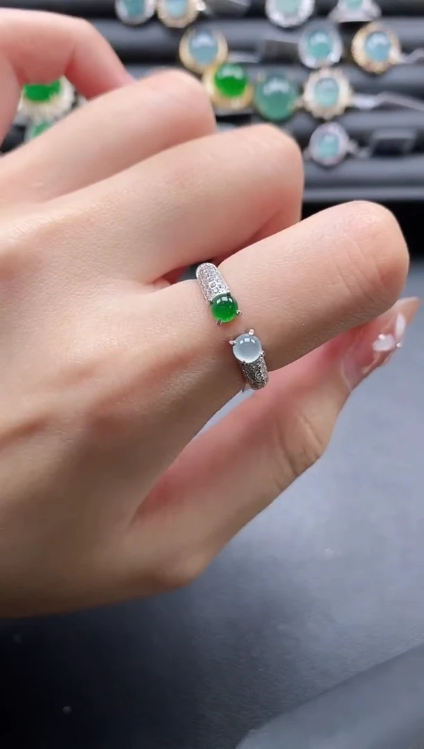 【闪购商品】翡翠戒指银S925镶嵌11111-