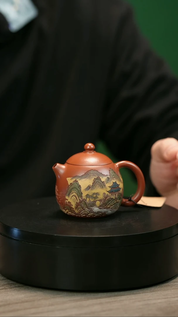 茶壶紫砂前*H2205赵翠红彩绘龙蛋
