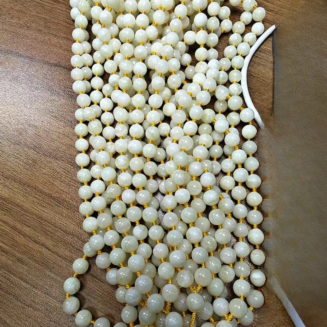 辽玉双生玉料透闪石蛇纹石全玉珠链精美手工多样性发货一件A143