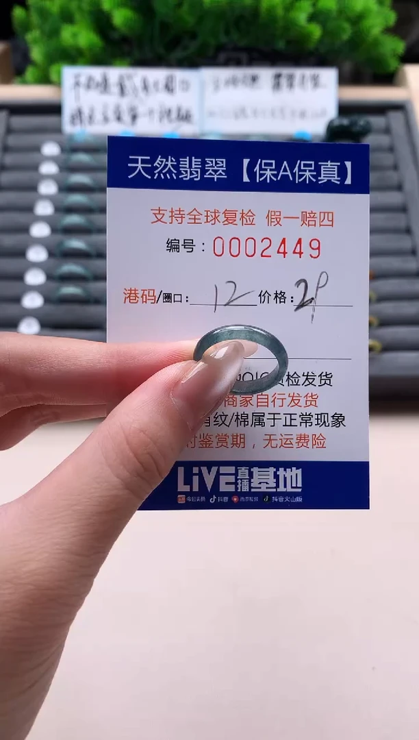 未镶嵌戒指翡翠天然  2449
