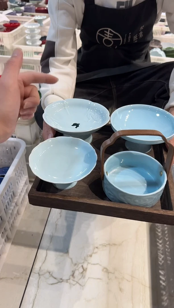 盘陶微瑕商品 介意勿拍【带托盘】